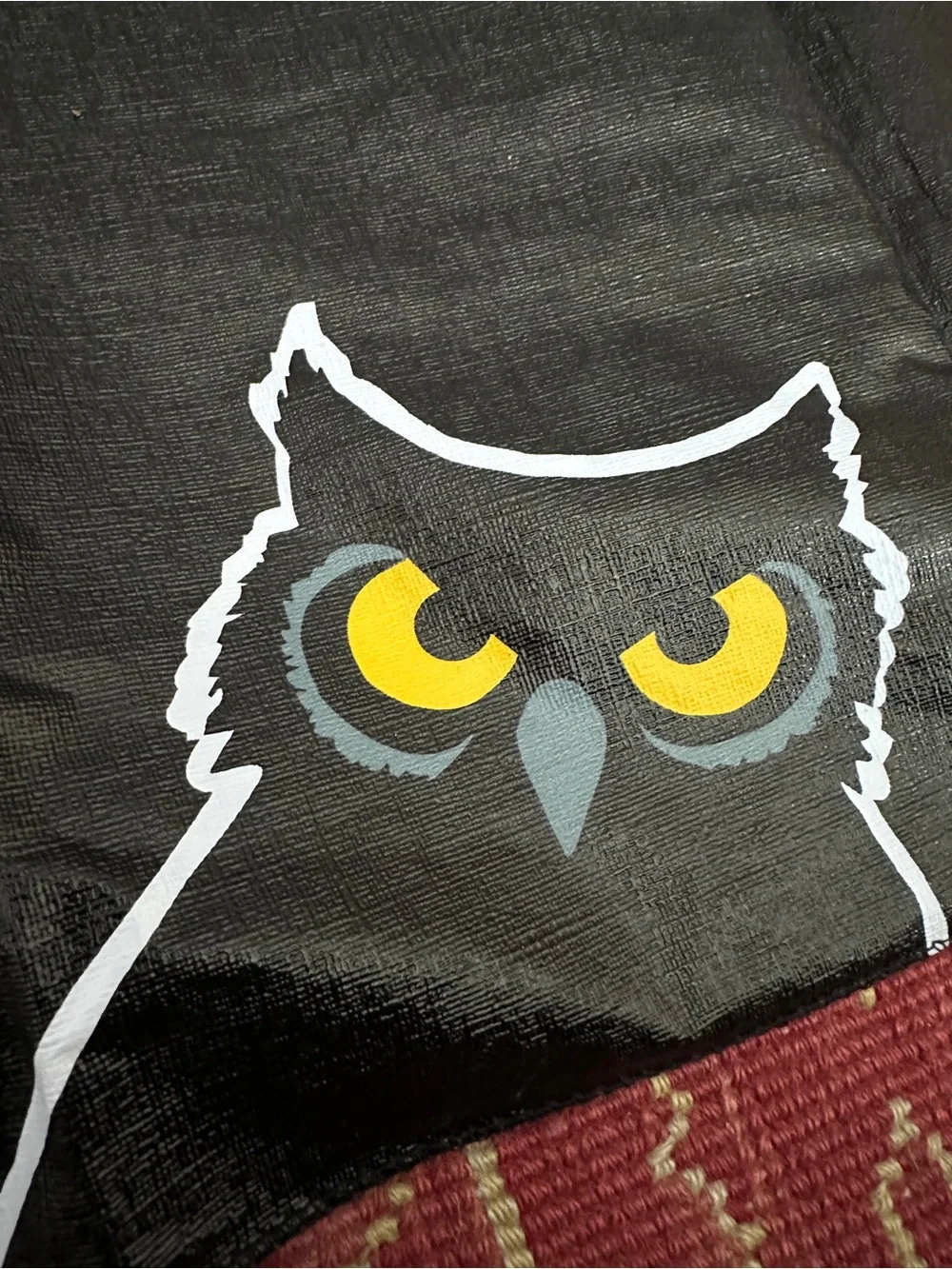 Vintage Halloween Black Owl-Print Bat Party Tablecloth